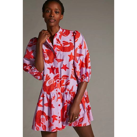 FARM Rio Dresses & Skirts - Farm Rio Lobster Sky Mini Dress